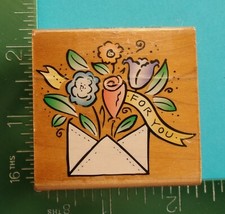 Hero Arts ENVELOPE with FLOWER WISHES Rubber Stamp