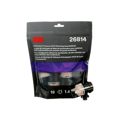 3M Performance Pressure HVLP Atomizing Head Refill Kit 26814 Size 1.4 Orange for