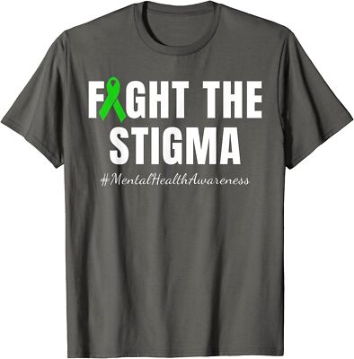 Fight The Stigma Mental Health Month Green Ribbon Unisex T-Shirt