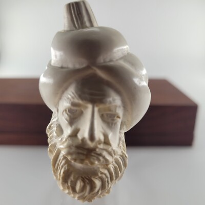 Große Sultan Meerschaumpfeife handgeschnitzt Block Meerschaum von CPW NO BOX M1315