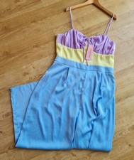LADIES BNWT COLLECTIVE THE LABEL COLOUR BLOCK CULOTTE JUMPSUIT SIZE 16