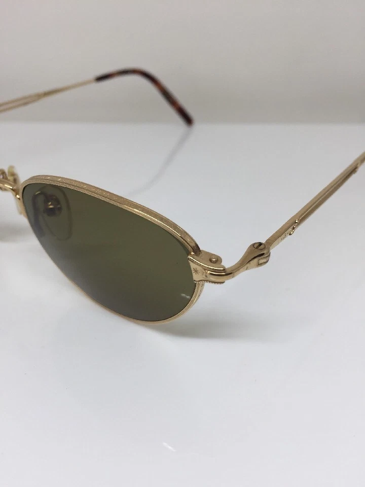 Nuevas gafas de sol vintage Matsuda 2877 ojo de gato C. PG dorado brillante 49-20-145 mm Japón Foto 3 de 4