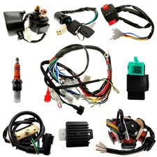 110cc 125cc ATV 4-Stroke Electric Start Wiring Harness Kit CDI Stator Rectifier