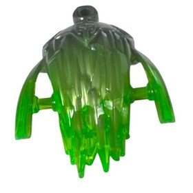 LEGO Bionicle Creature Head Mask Flat Silver Trans Neon Green Uxar 24162pb06