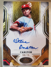 2025 Topps Tier One AUTO #/75 STEVE CARLTON Gold Autograph Card PHILLIES HOF SP