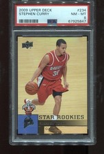 Stephen Curry Rookie 2009-10 Upper Deck #234 RC Card NBA Warriors PSA 8. rookie card picture