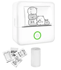 Mini Sticker Printer – Inkless Thermal Pocket Bluetooth Printer Set NEW