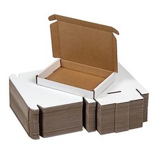 50 Pack Inches Small Shipping Boxes Corrugated Cardboard Boxes, 7x5x1 White