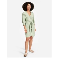 Everlane Japanese Goweave Wrap Dress in Minted size 10