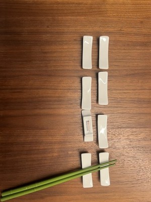 Essstäbchen Bank/Ablage Maxwell Williams Keramik weiß 8 Stück