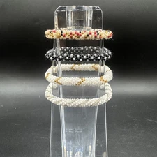 Trendy Boho Braided Beaded Bracelets 4 PCS  New. No Tags