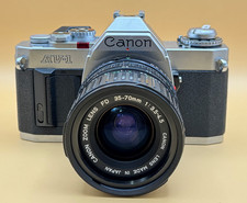 Canon AV-1 35mm Film SLR Camera w/ FD 35-70mm Lens Tested Meter Not Working