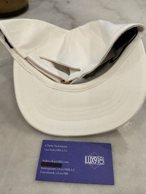 Gucci Unisex White Cotton Hat w/Black Logo 