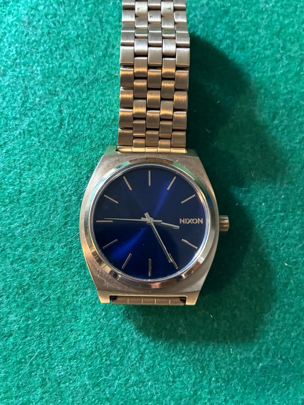 Nixon Time Teller Men's Gold Wristwatch Good Condition! *Needs Battery*