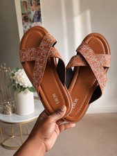 Dior Women s Brown Monogram Slide Sandals Sli...