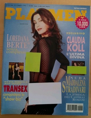 PLAYMEN MÄRZ 1995 CLAUDIA KOLL EVA ROBBINS LOREDANA BERTE' MADDALENA STRADIVARI
