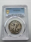 1938-D Walking Liberty Half Dollar-Key Date- PCGS Gold Shield Fine 15 - F15