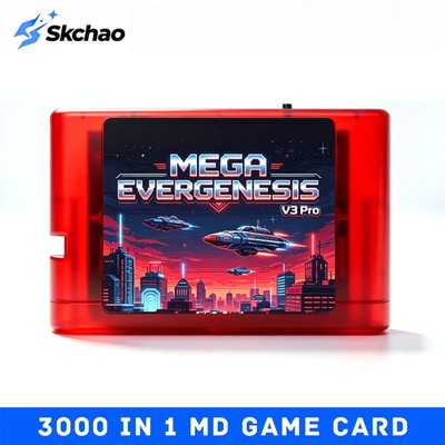 Mega EverDrive V3 Pro 3000 in 1 Flash Cartridge for Sega Genesis / Mega Drive, R