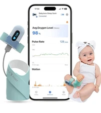Babytone S2 Monitor Baby's Heart Rate and Oxygen Level Baby Sleep Monitor