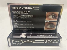MAC Mini Stack Mascara Infinite Build Volume Black 0.27 oz / 8ml New In Box