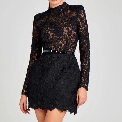 white lace off the shoulder mini dress Lace Off-Shoulder Mini Dress CG513 - Romantic style
