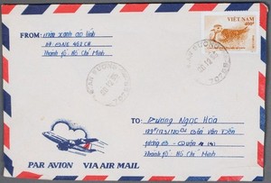 MayfairStamps Viet Nam 1995 Bird 400d to Ho Chi Minh Air Mail Cover cca_00883