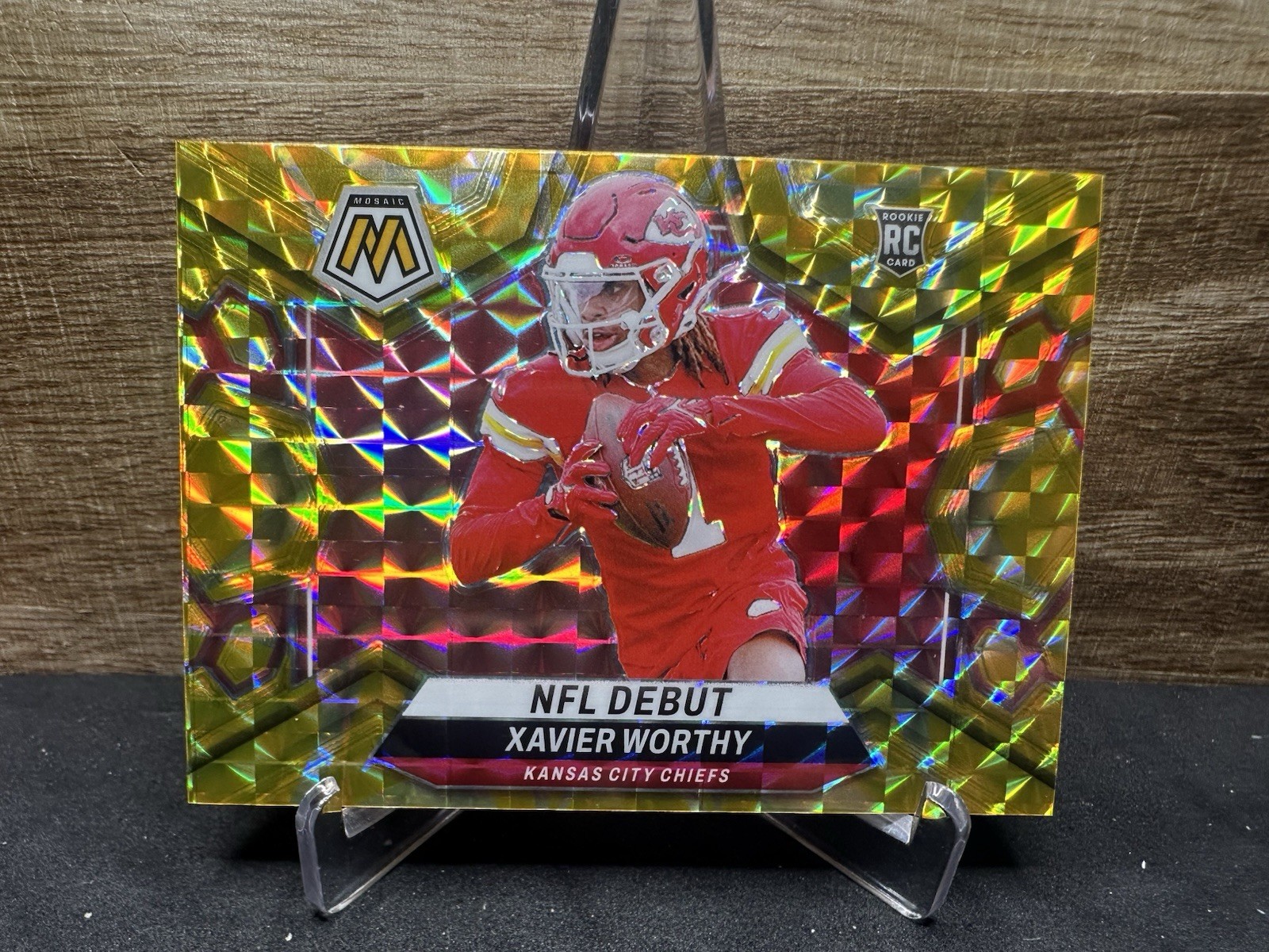 2024 Mosaic Xavier Worthy RC Reactive Yellow Prizm NFL Debut #285