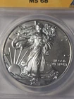 2011 Silver Eagle $1 Dollar 1oz  Anacs Ms-68 .999 -MS-Brilliant Uncirculated-