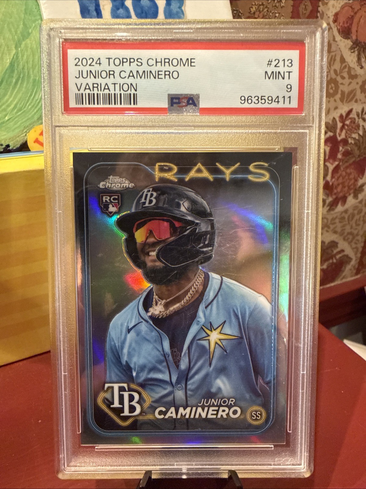 2024 Topps Chrome - Image Variation Junior Caminero #213 Wearing Sunglasses (RC)