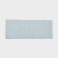 Threshold Tufted 60x24" Bath Rug Runner High Pile Heavyweight, Light Blue