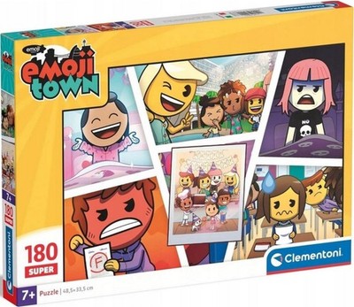 NEW Clementoni Jigsaw Puzzle 180 Pieces 7+ Ages Emoji Town