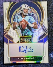 2025 Panini Select Vince Young Select Signatures White Prizm /50 No. SIP-VYG