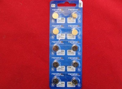 10x Renata 394 Knopfzelle AG9/SG9 D394 SR45 SR936 V394 Uhrenbatterie