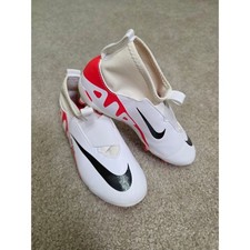 Nike Jr Air Zoom Mercurial Superfly 9 Academy Kid size 1 Soccer Cleats White Red