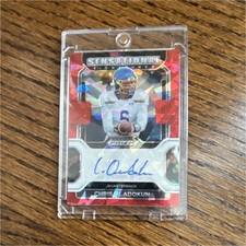 2023 Panini Chronicles Draft Picks Chris Oladokun Red Cracked Ice Auto #SS-COL!