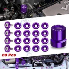 Purple Washer Bolt Engine Bay Dress up Kit w/Solenoid Value Cap For Accord Civic