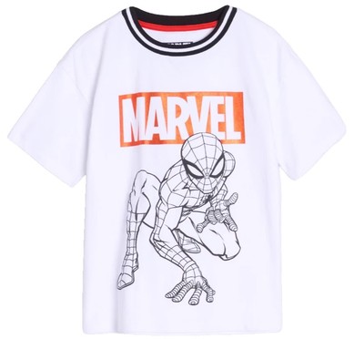SPIDERMAN 134 T-SHIRT WEIß MARVEL KURZARM KURZARMSHIRT SUPERHELD HERO JUNGEN NEU