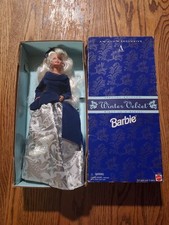 Winter Velvet Barbie Doll Blonde Avon Special Edition Mattel 1995