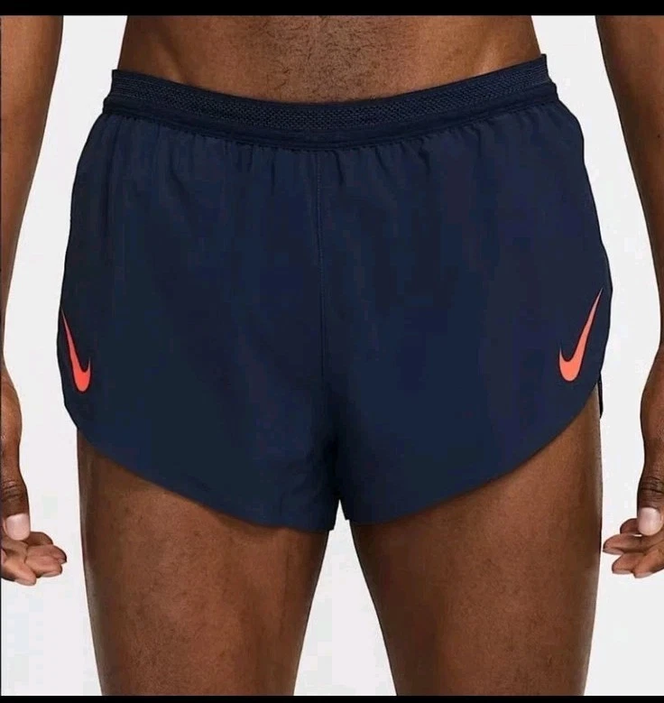 Men L - NIKE Dri-FIT ADV 4" Running Shorts Navy Red FN3352-451 New