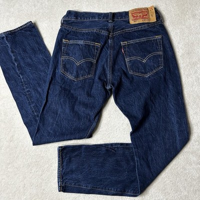 Levi's 501 Redline Selvedge Jeans 30x29 Indigo Dark Button Fly
