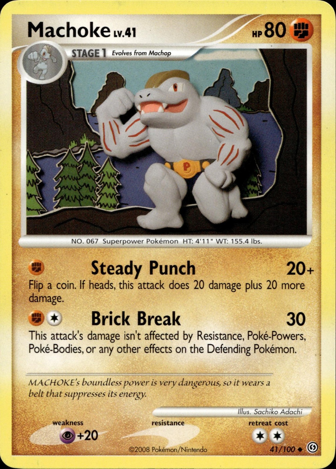 MACHOKE 41/100 UNCOMMON STORMFRONT POKEMON LP