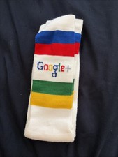 Vintage New Condition Google+ Socks. 1 Pair