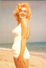 Marilyn Monroe Beach Portrait Postcard by Sam Shaw 1997 Vintage