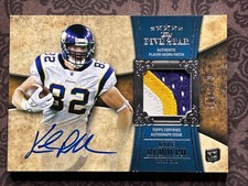 2011 Topps Five Star - Rookie Patch Auto - Kyle Rudolph #165 /120 (AU, RC, MEM)