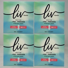 4x Liv by Kotex Daily Use Pee & Period Everyday Liners, Extra Coverage, 50 Count