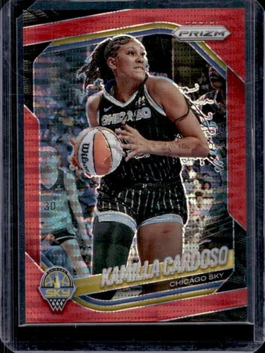 2025 Panini WNBA Prizm Kamilla Cardoso Red Pulsar #/299 Sky