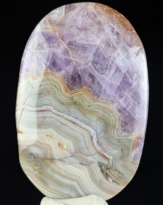 Amethyst Agate Palmstone Crystal Palm Worry Fidget Stone Gemstone