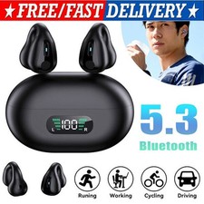 Bluetooth 5.3 Wireless Earbuds Ear Clip Bone Conduction Headphones Sport Headset