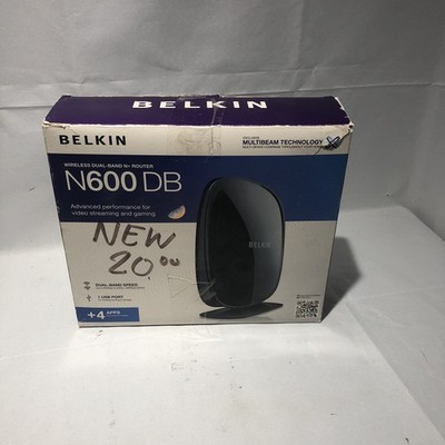 Belkin N600 DB Wireless Dual-Band N+ Router 300 Mbps 4 Port F9K1102 Read Desc