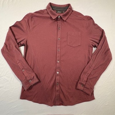 Marc Anthony Men's XL Maroon Size Large Button Down Pocket